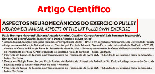 Artigo Científico analisado sobre o pulley