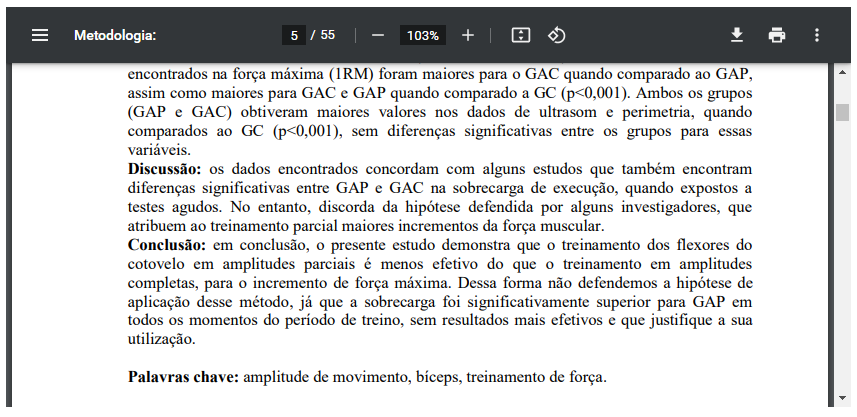 carga ou amplitude de movimento - estudo de artigo científico