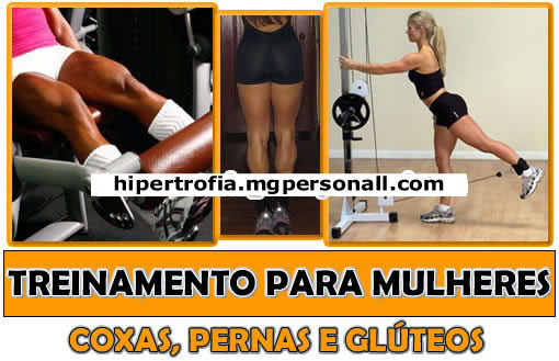 Treino para mulheres de coxas, pernas e glúteos