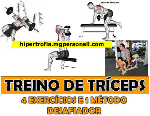 4 Exercícios e 1 Método Desafiador para o seu Treino de Tríceps